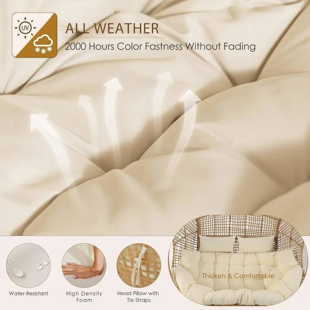 Double Egg Chair Indoor Outdoor Stationary