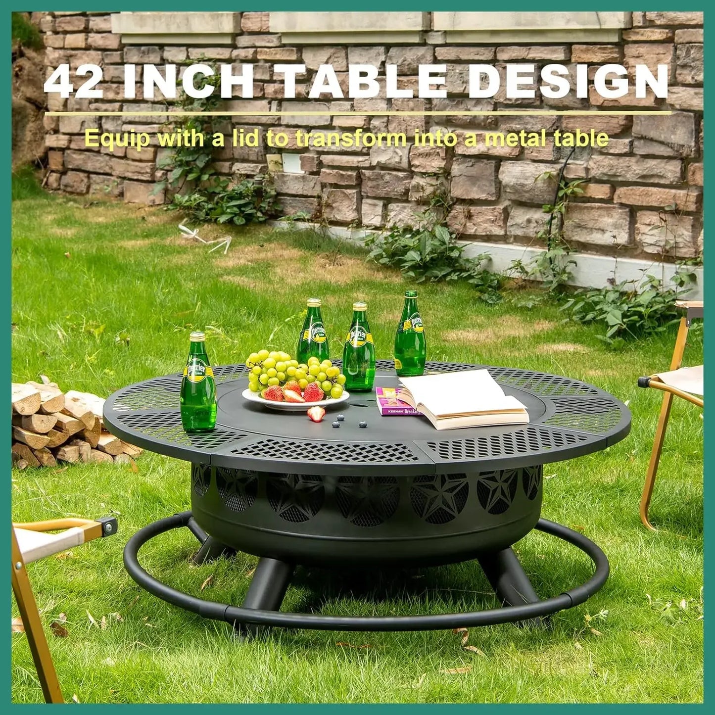 BBQ Fire Pit with Grill