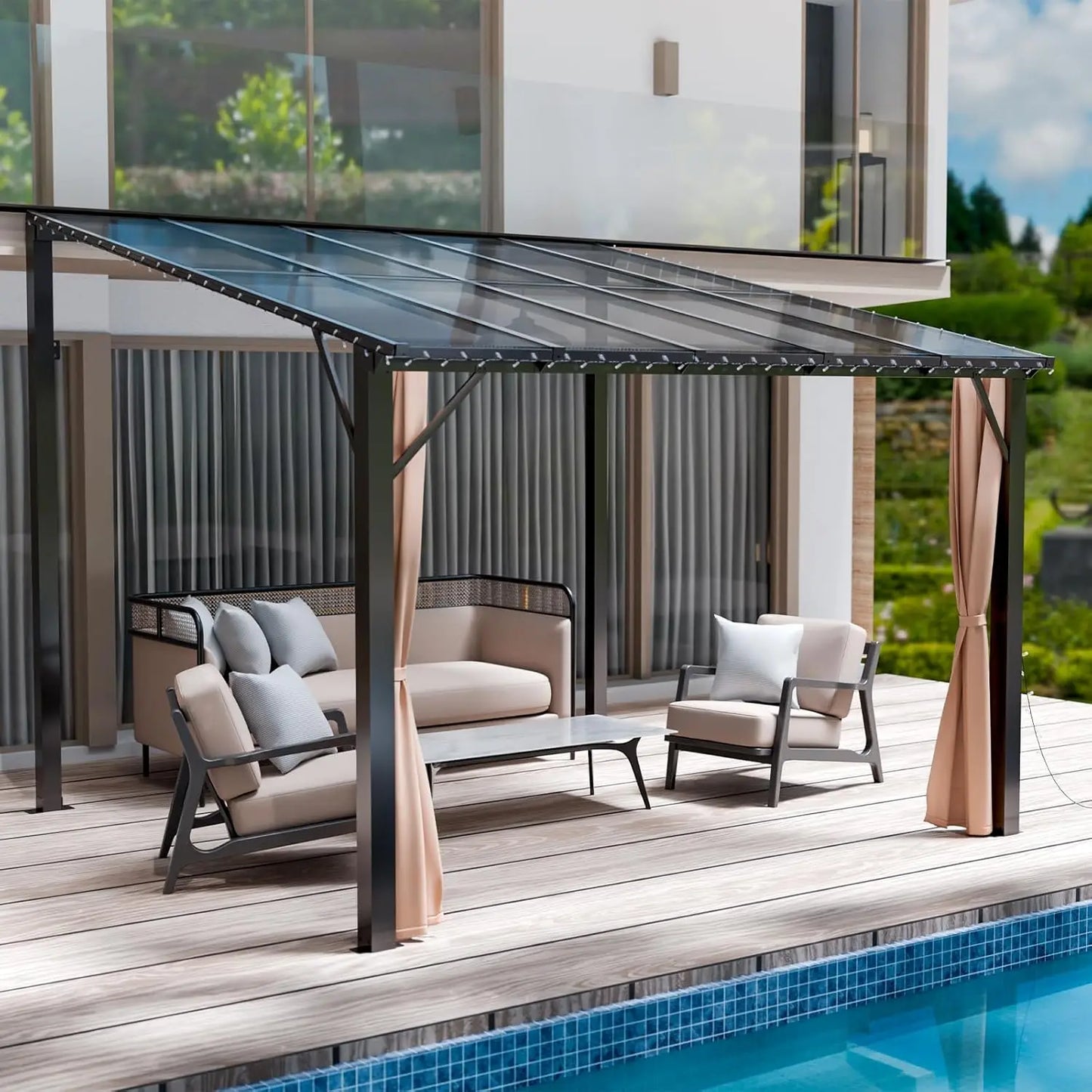 Wall Mount Outdoor Gazebos, Hardtop