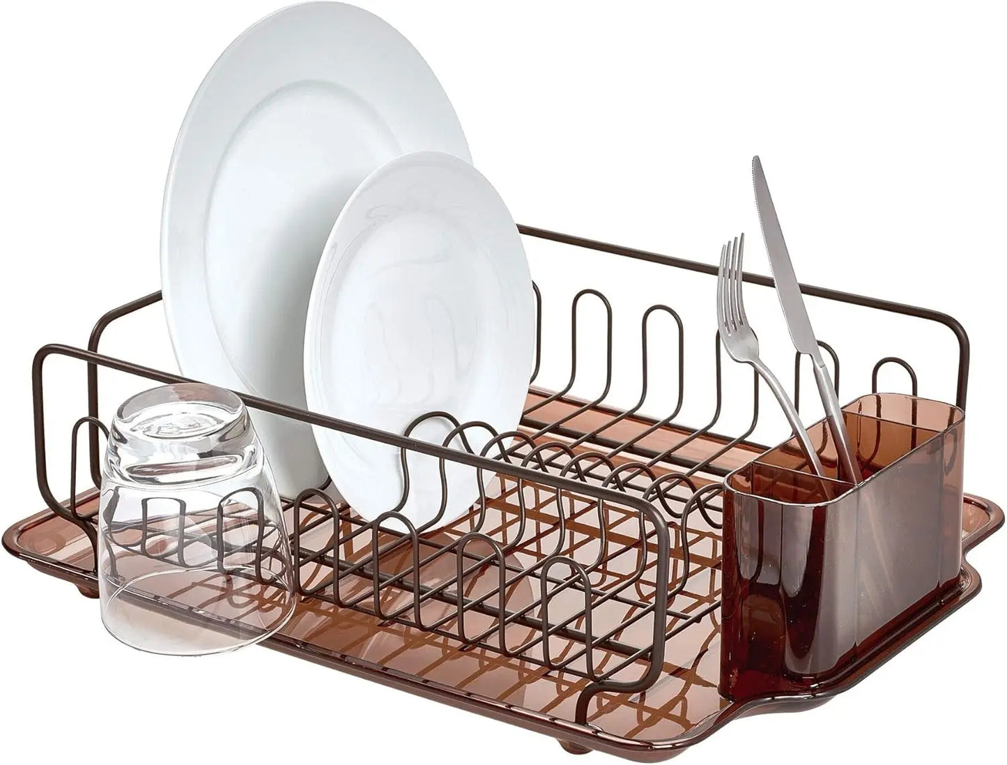 Stainless Steel Metal Sink Dish Drainer Plastic Tray