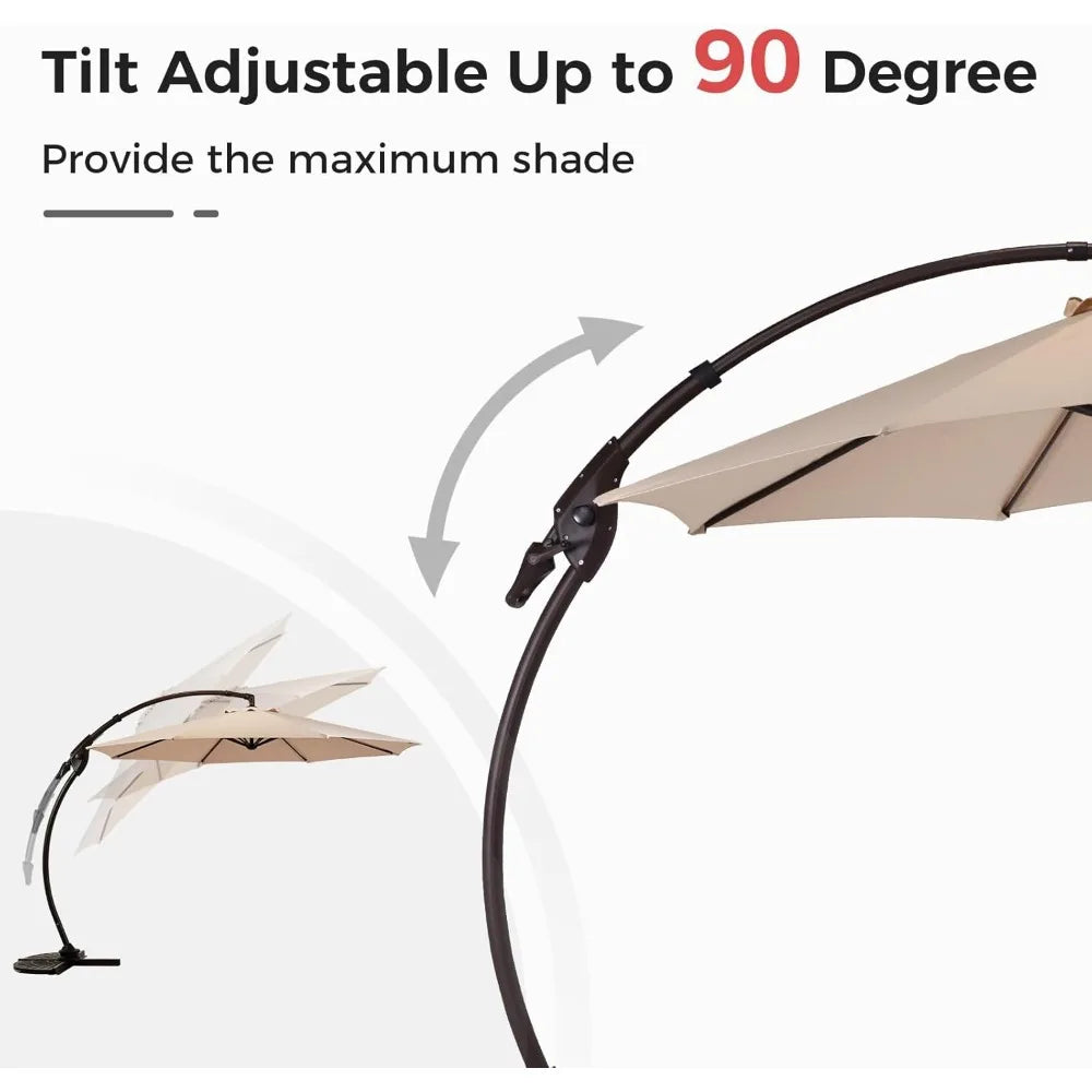 11' Cantilever Offset Umbrella with 360° Rotation