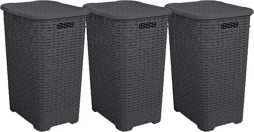 Plastic Laundry Hamper with Lid