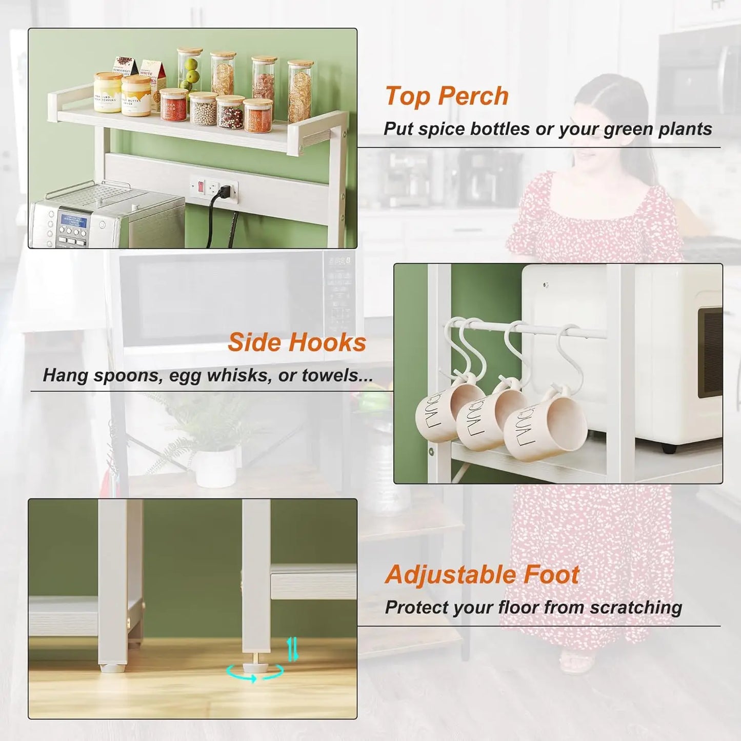 Bakers Rack with Power Outlet