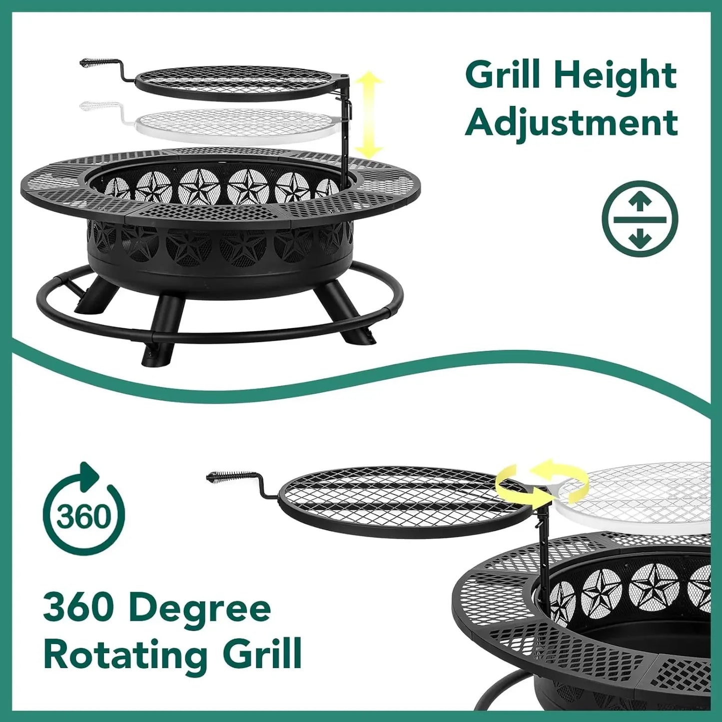 BBQ Fire Pit with Grill