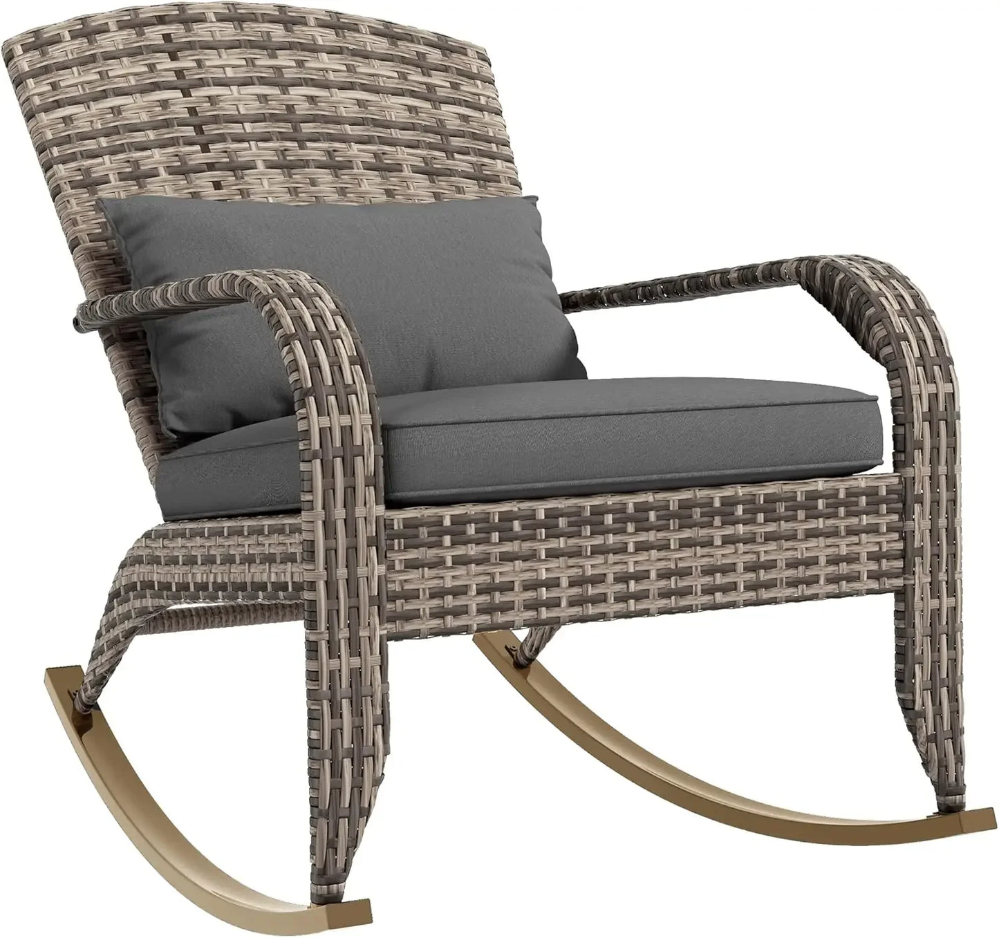 Outdoor, Patio Rattan Rocker Chair