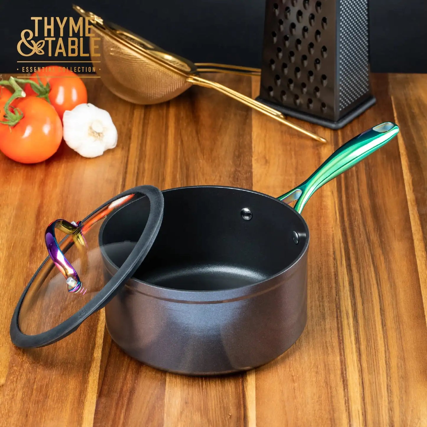 Non-Stick 2.5 QT Signature Sauce Pan with Glass Lid