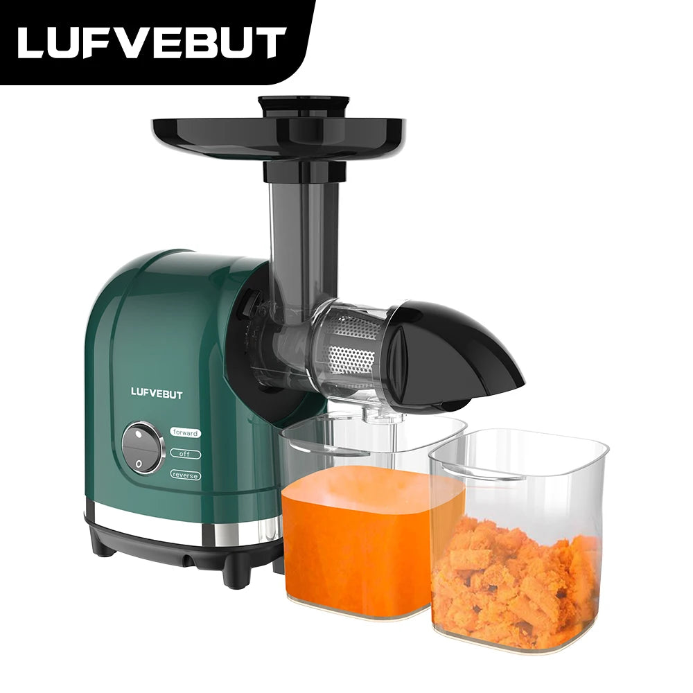 Health Fruit and Vegetables Electric Juice Extractor Citrus Squeezer Fresh Juice Easy Clean 50 RPM Screw Cold Press Slow Juicer