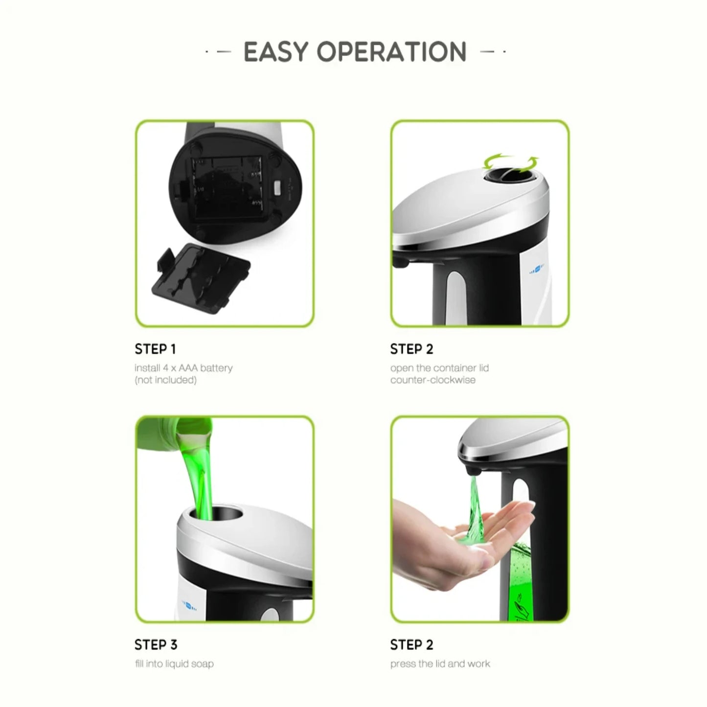 Smart Sensor Touchless 400Ml Automatic Liquid Soap Dispenser