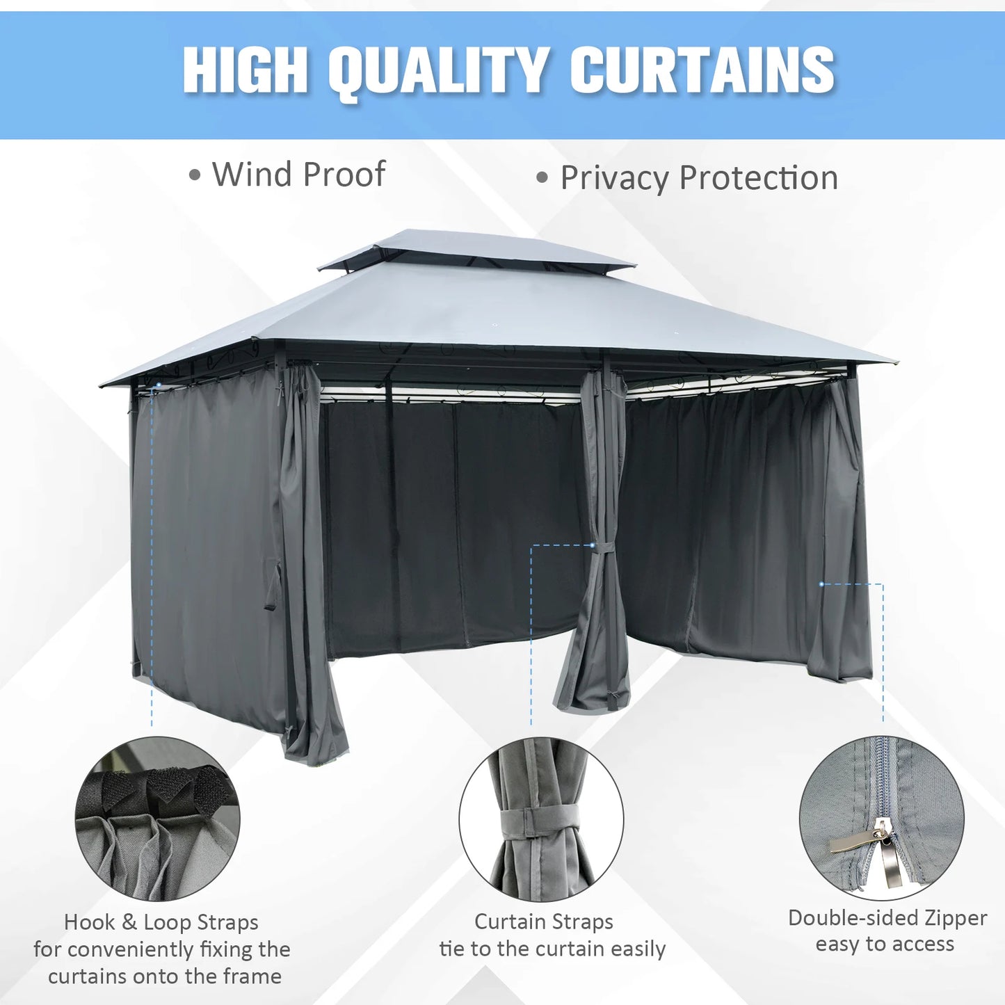 10'X13' Outdoor 2-Tier Vented Canopy