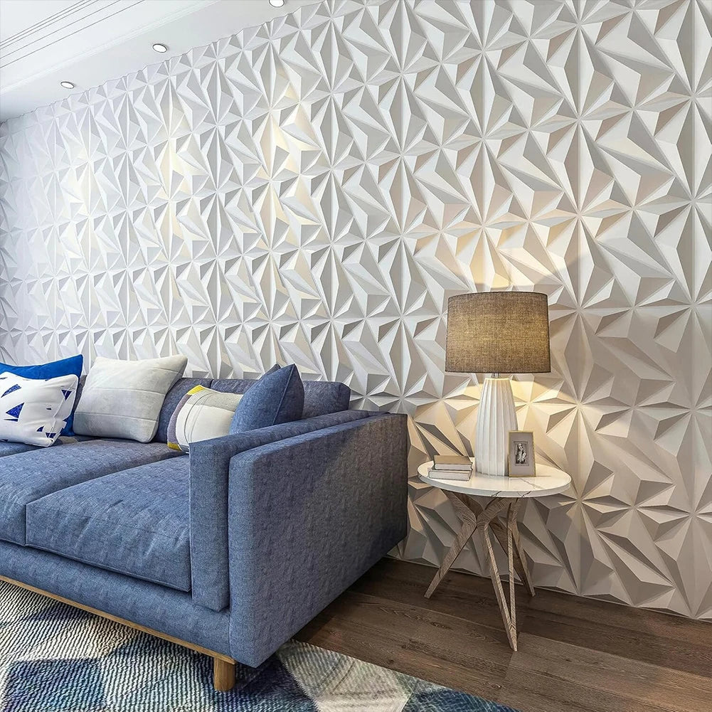 50/100Pcs 3D Wall Panel Diamond