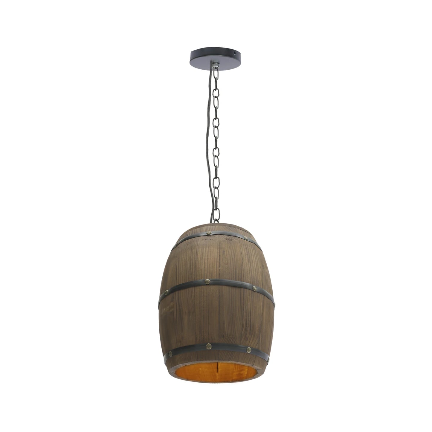 Industrial Wood Wine Barrel Chandelier Retro Ceiling Lamp