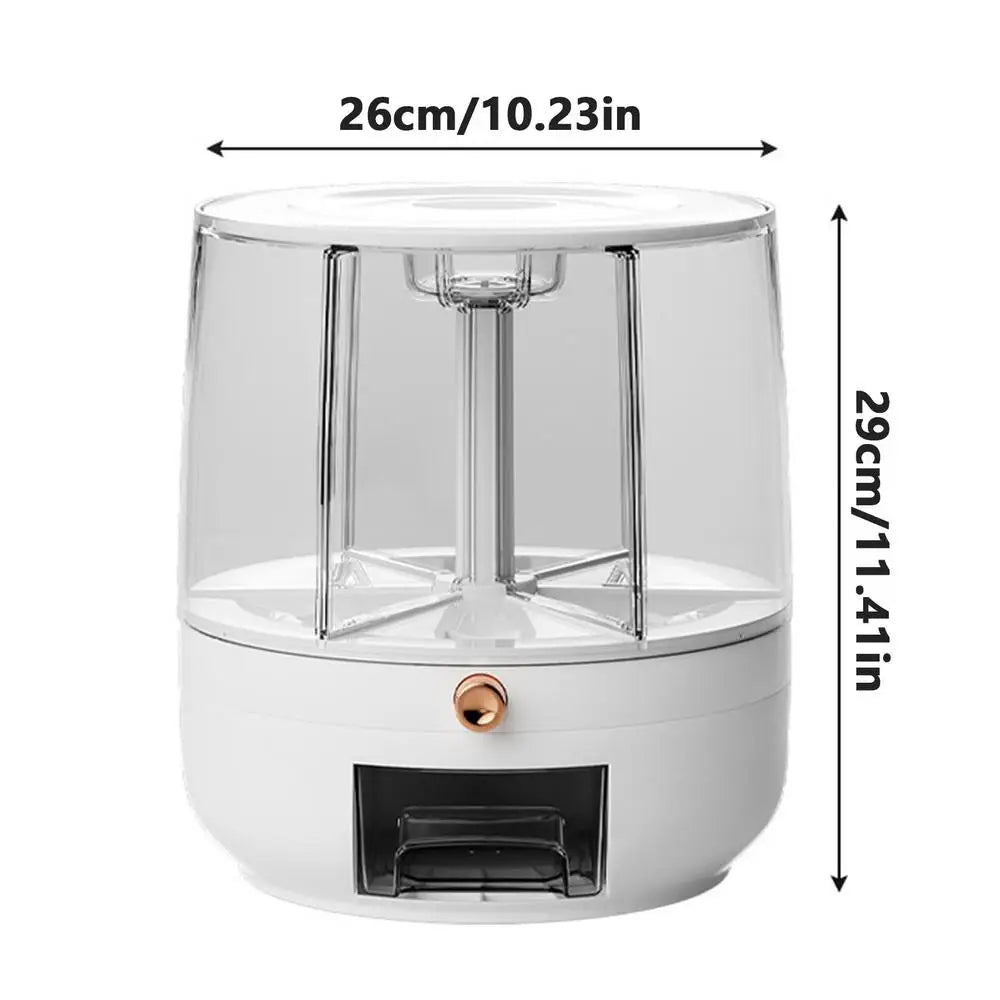 360 Degree Rotating Rice Dispenser/Sealed Dry Cereal Grain Bucket Dispenser