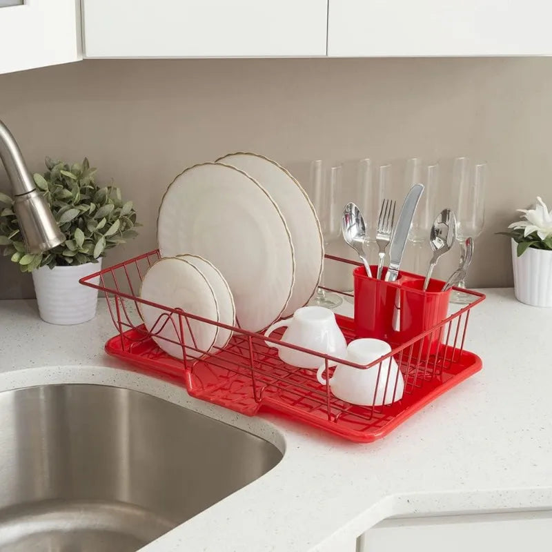 Dish Drying Rack (Red)