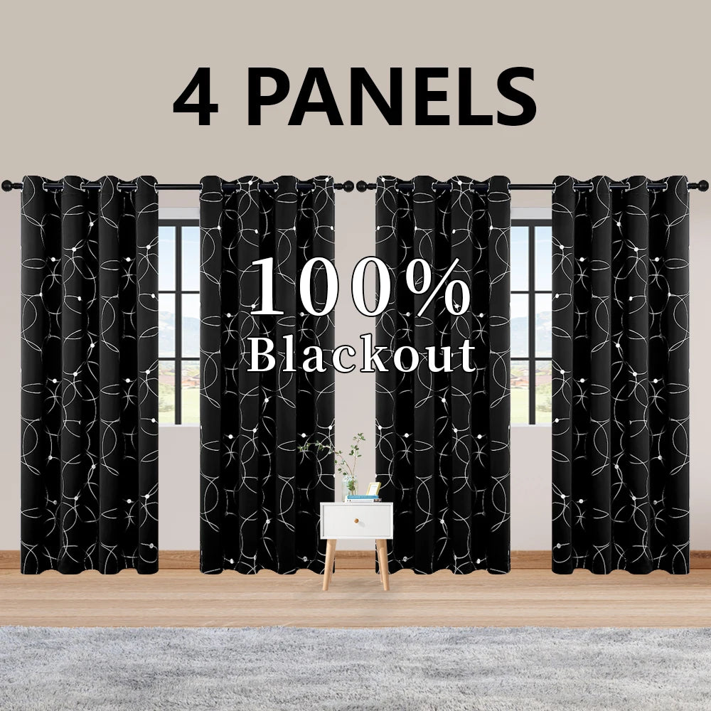 Blackout Curtains Grommet Thermal Insulated