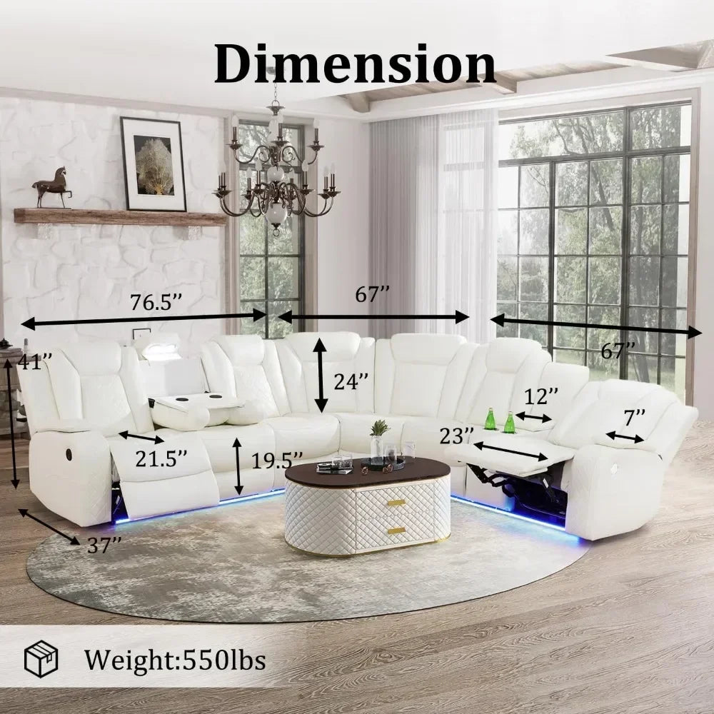 Power Reclining Sectional Sofa