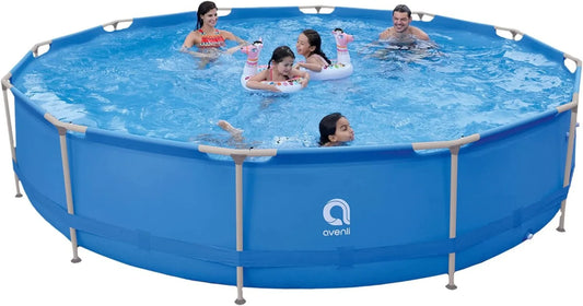 Round Steel Frame Above Ground Swimming Pool with Triangle Lock Frame