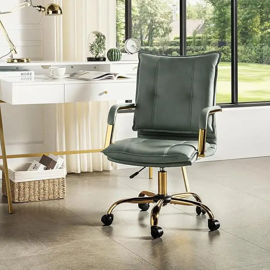 Faux Leather Home Office Desk Chair