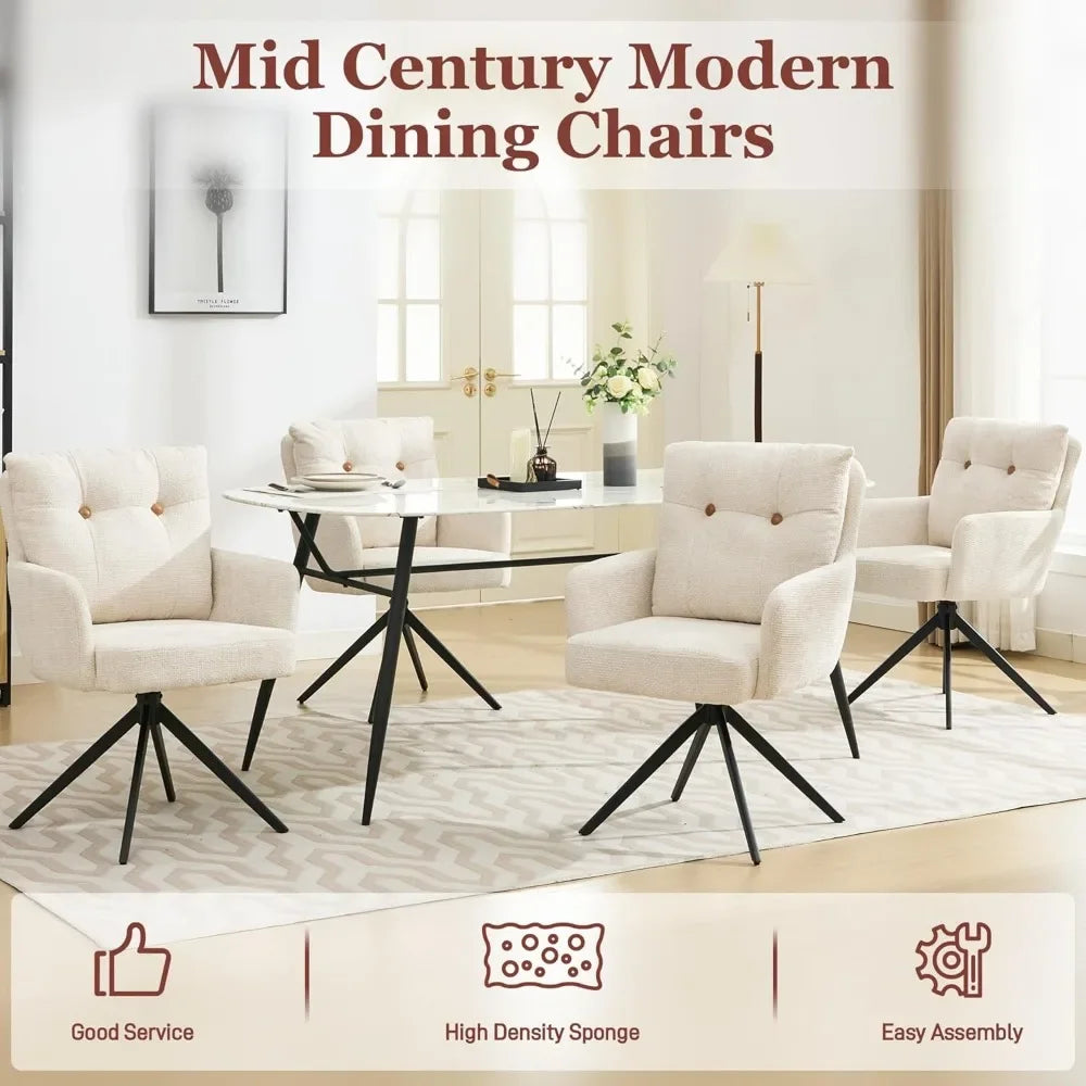 Swivel Dining Chairs Set of 2