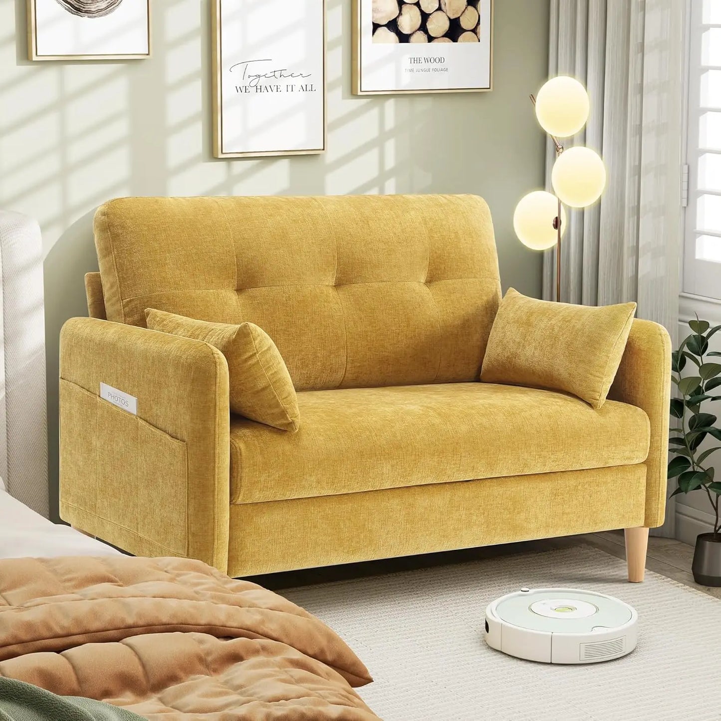 Loveseat Sofa, 47” Small Couch for Living Room