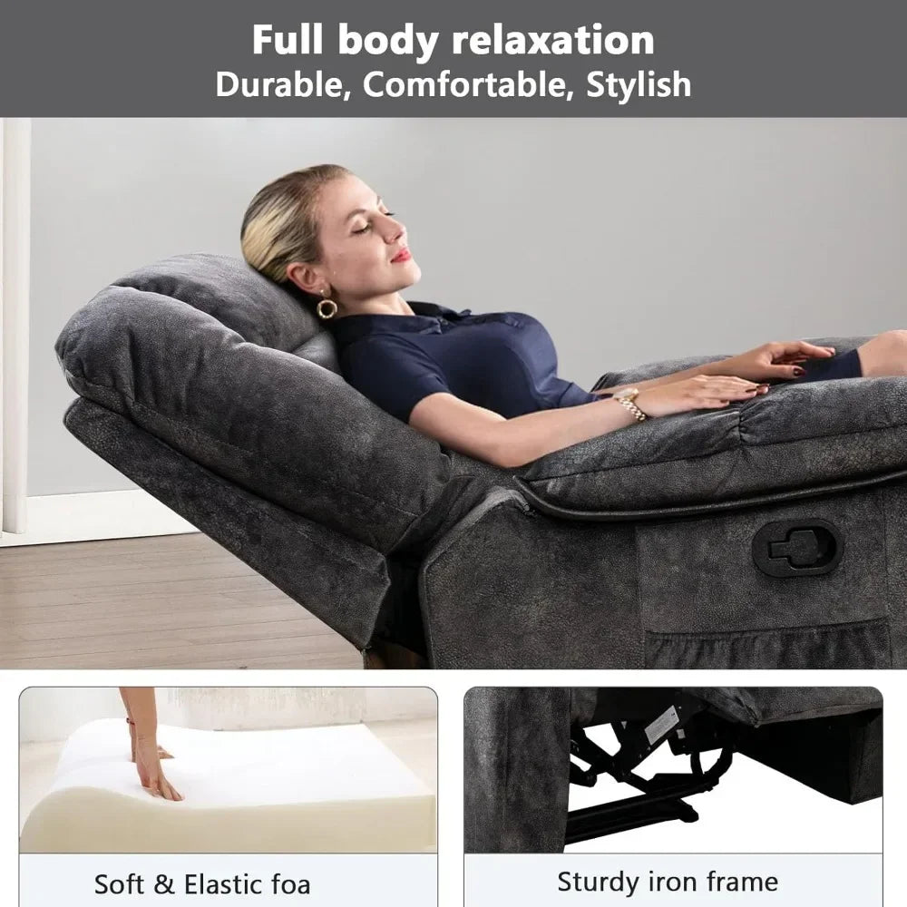 Overstuffed Massage Recliner Chair