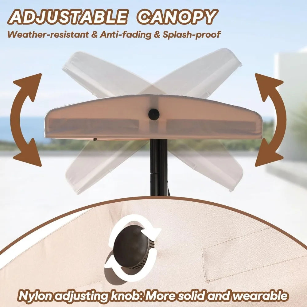 3 Person Patio Swing Outdoor