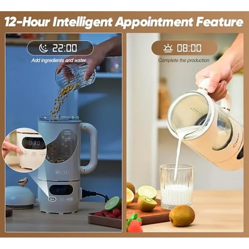 Automatic Homemade Nut Milk Maker Blender Stainless Steel Blades