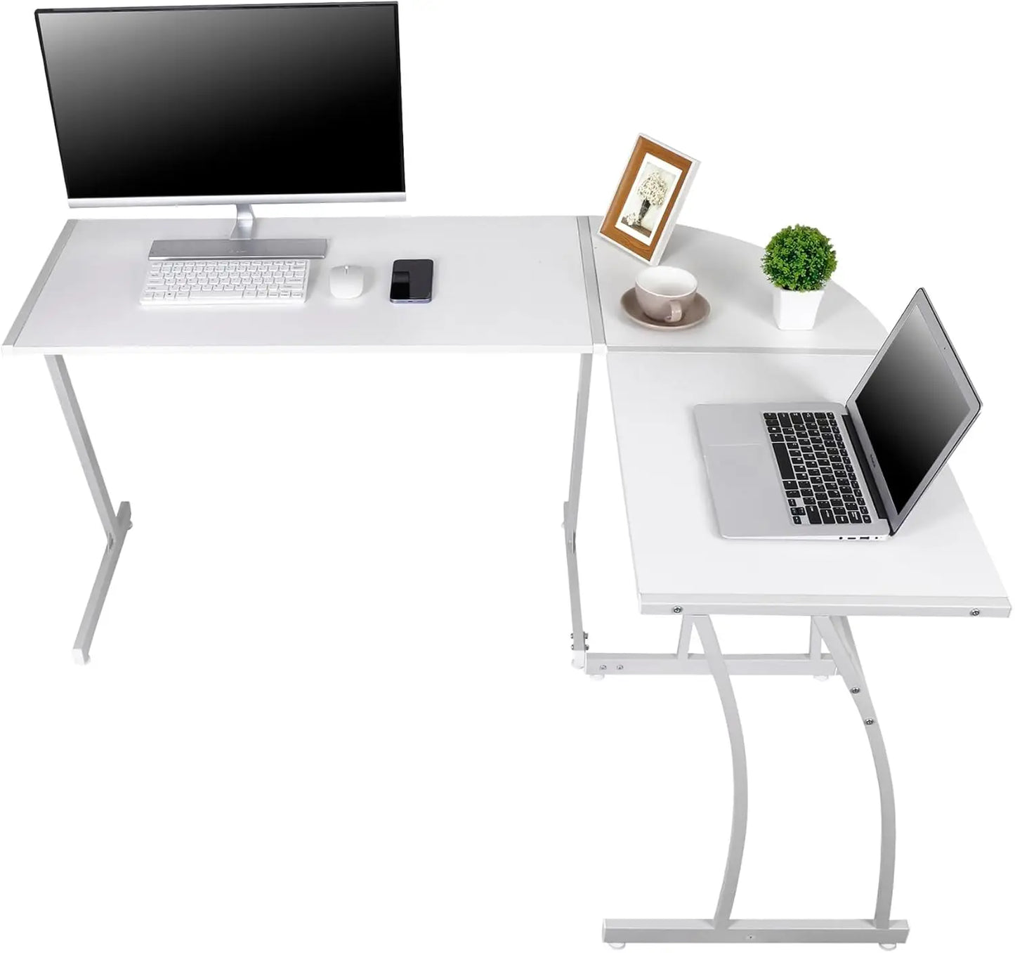 L-Shaped Modern Home PC Table Office Writing Workstation