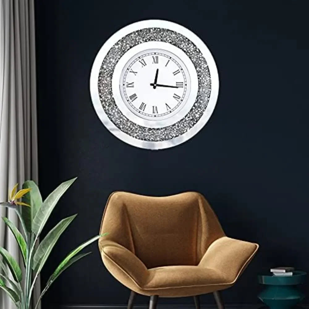 Wall Decoration Crystal Sparkling Diamond Large Wall Clock