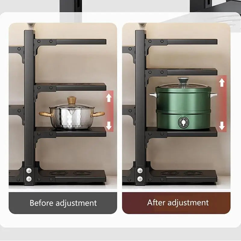 Pot Rack Organizer multi-layer under sink cabinet