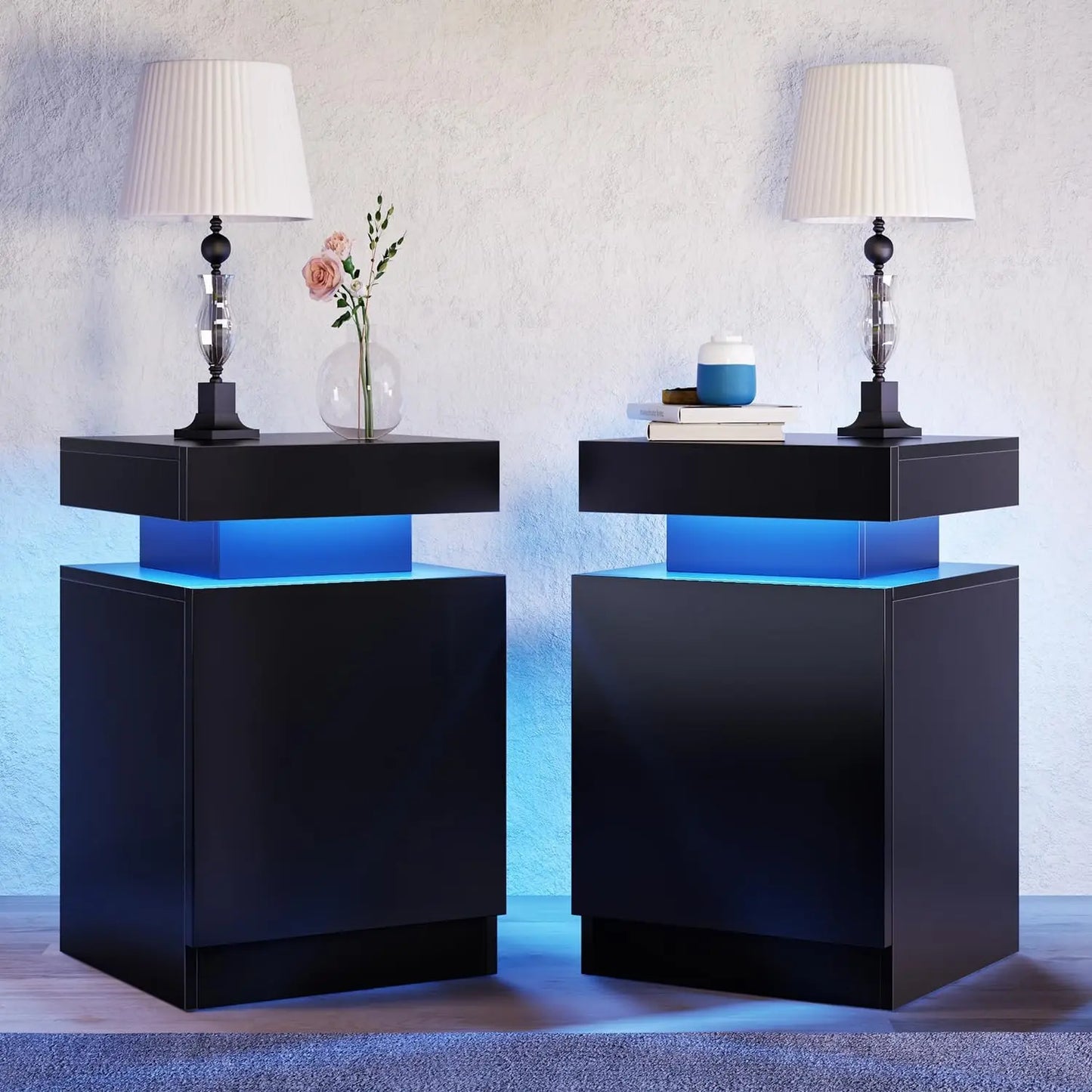 Modern Stylish Coffee Table with 16 Colors LED Lights