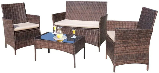 4 Pieces Outdoor Patio Furniture Sets