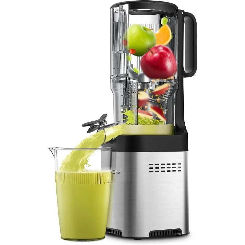 Cold Press Juicer,5 .2" Large Feed Chute for Whole Fruits & Vegetables,