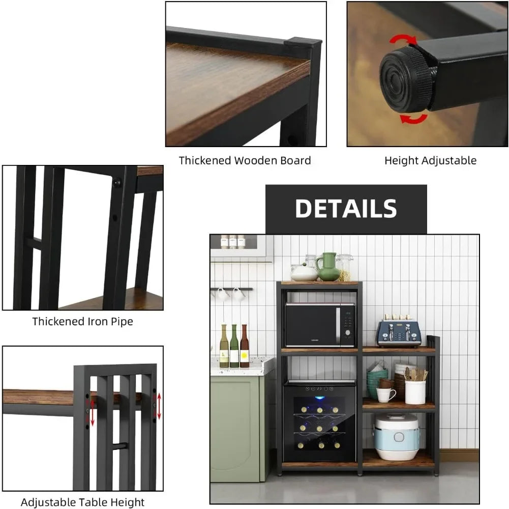 Kitchen Storage Shelf Bakers Rack, 6-Tier