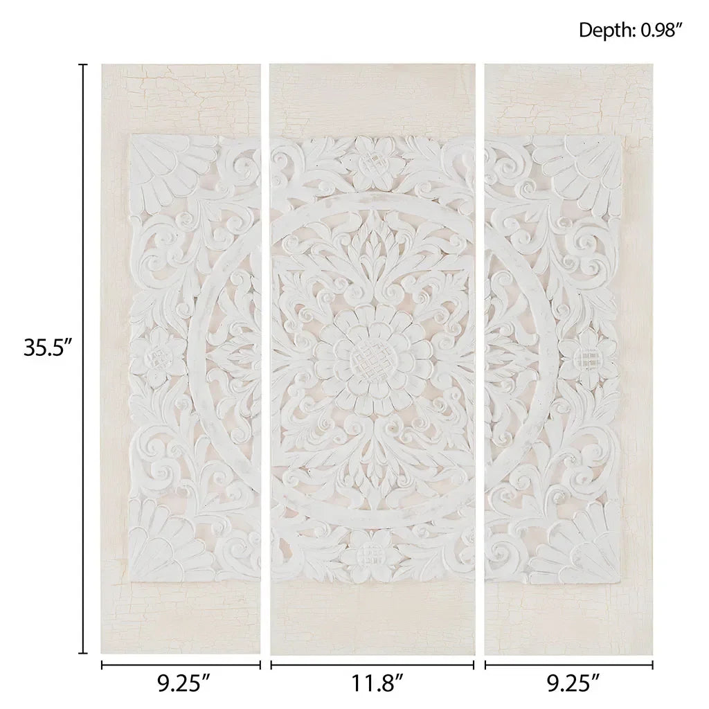 3-piece Dimensional Resin Canvas Wall Art Set