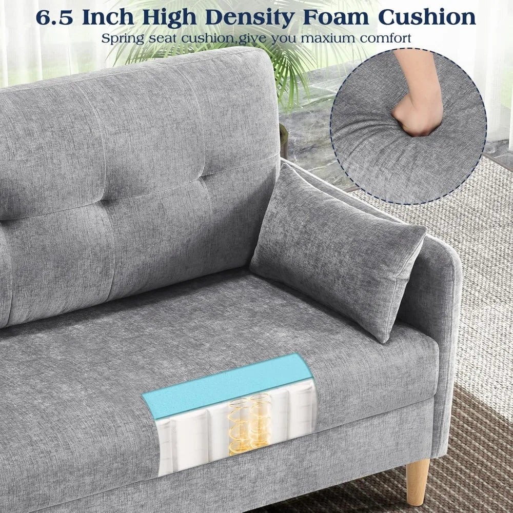 Loveseat Sofa, 47” Small Couch for Living Room