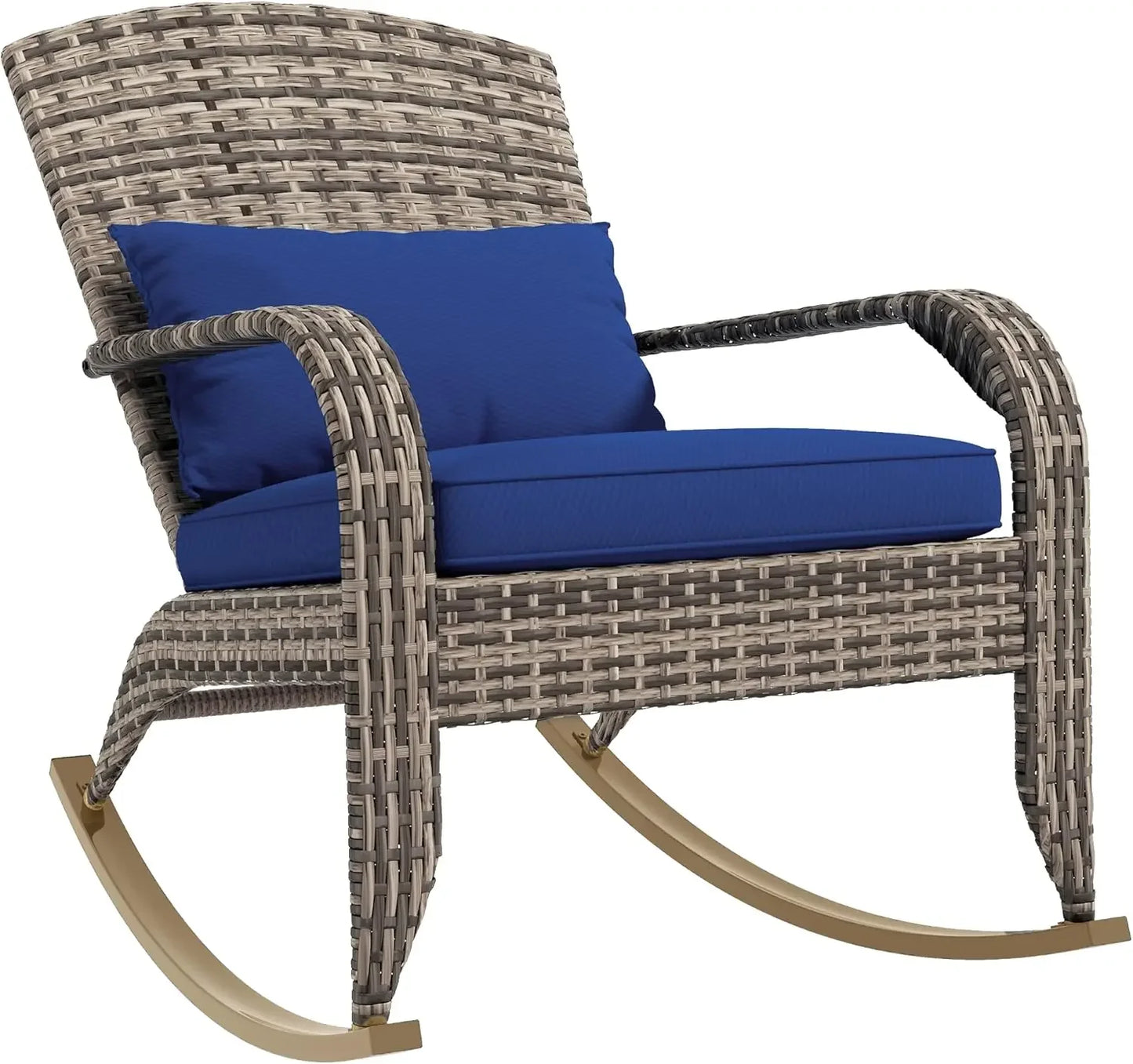 Outdoor, Patio Rattan Rocker Chair