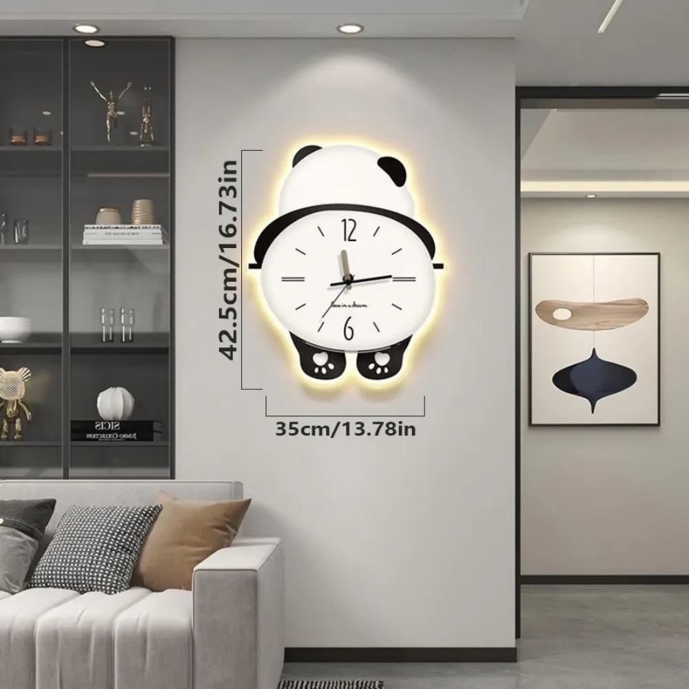 Panda Modern large wall clock
