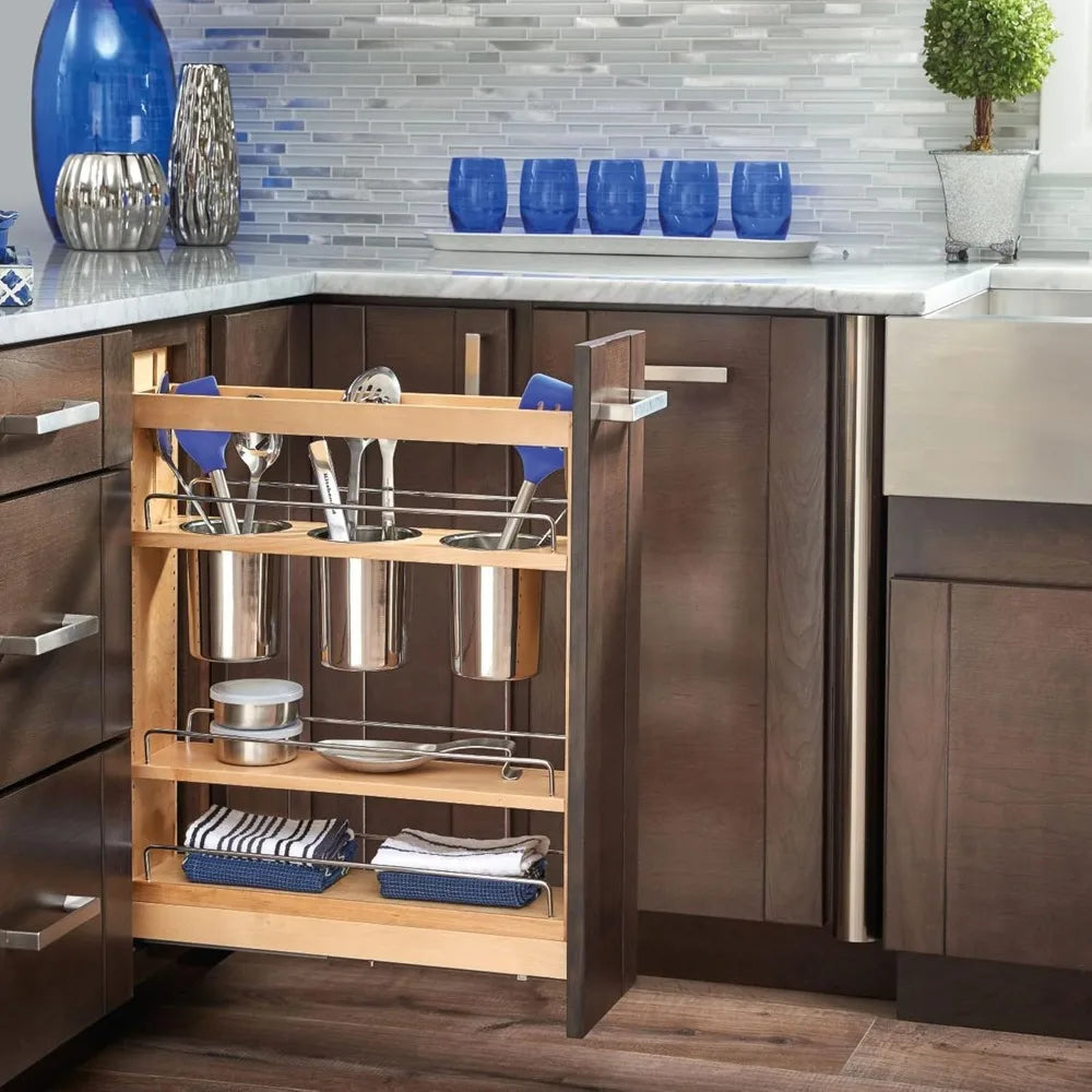 5" Pull Out Storage Organizer for Base Kitchen Cabinets