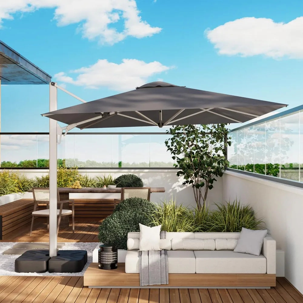 Cantilever Patio Rotation Rectangular Outdoor Umbrella