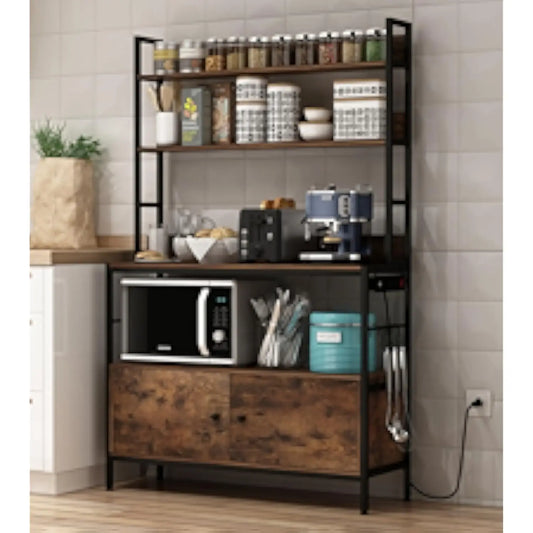 Kitchen Bakers Rack with Power Outlet